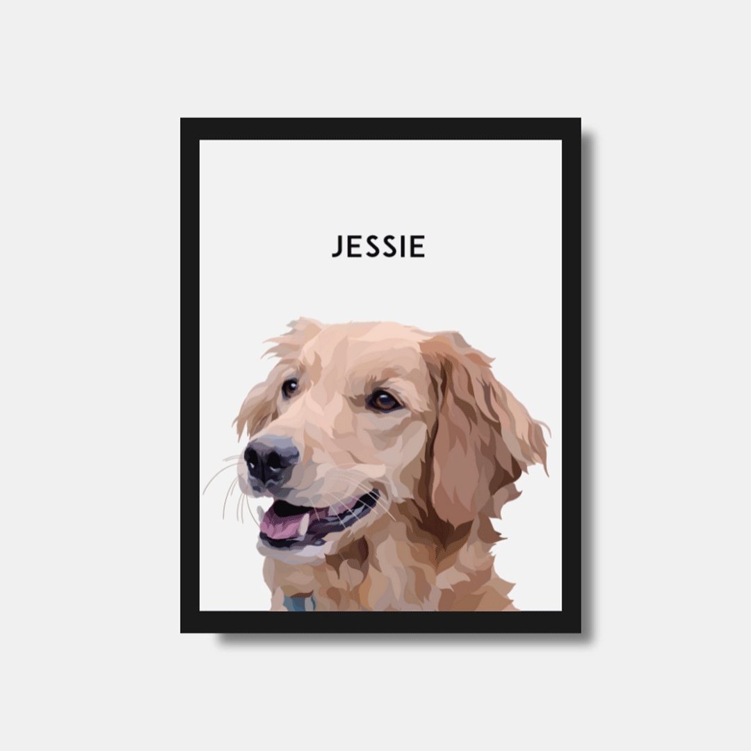 Custom Pet Portrait Framed