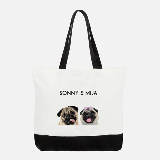 2 Pets Tote Bag