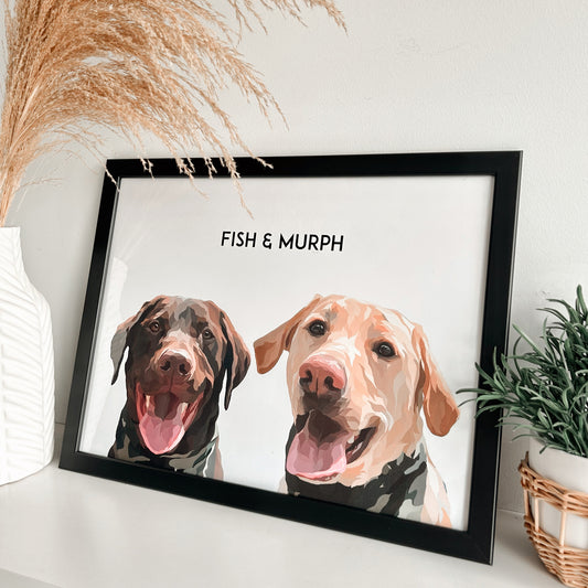 2 Pets Framed Portrait