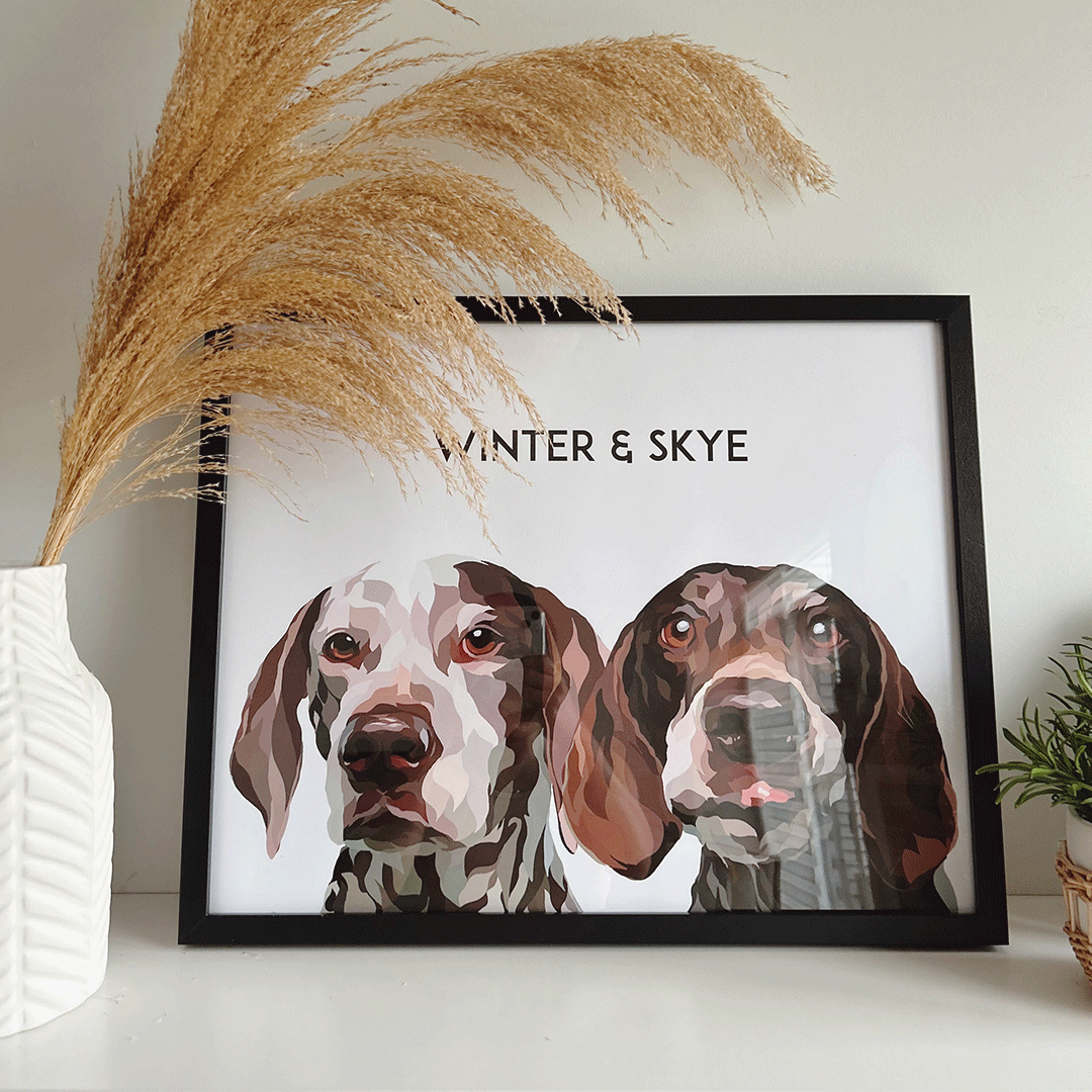 2 Pets Framed Portrait